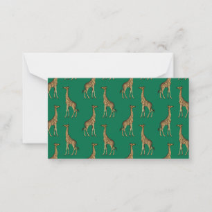Giraff Däggdjur Smaragdgrön Vilddjur Afrika Anteckningskort