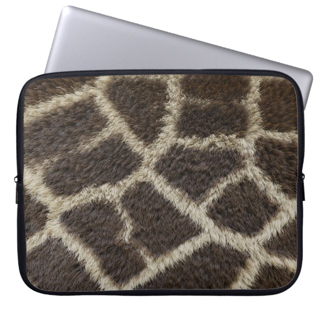 giraff djur päls hud textur vild läder fot laptop fodral (Framsidan)