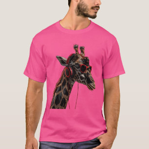 Giraff Djurälskare Skog Safari Hörlurar Natur T Shirt