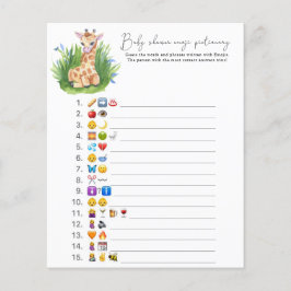 Giraff - Emoji bildspel baby shower