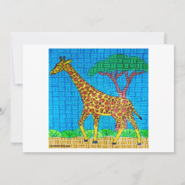 Giraff (enkel) - Greeting Card Julkort