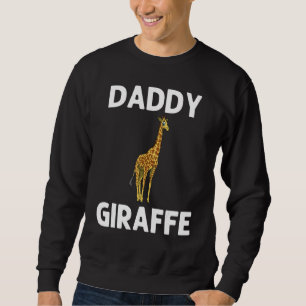 Giraff för män Pappa Safari Zoo Giraff Lång Ärmad Tröja