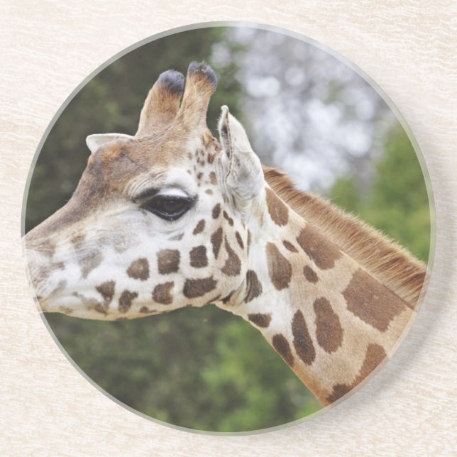 Giraff för öde för Safariafrikamod chic flott Underlägg Sandsten (Framsidan)