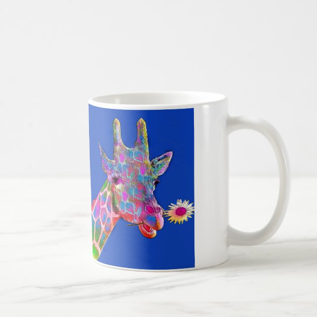 Giraff för popkonstsolros kaffemugg (Höger)