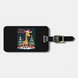 Giraff God Jul Träd Belysning Tomte Giraffar Bagagebricka