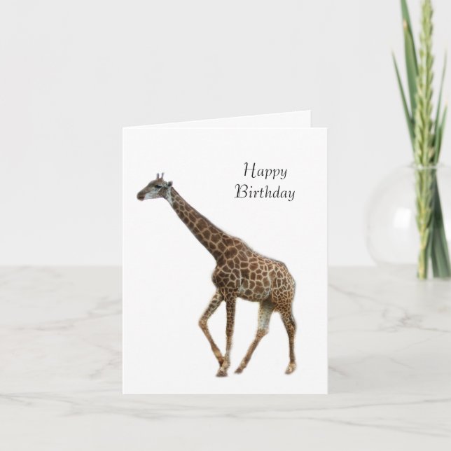 Giraff, Grattis på födelsedagen Kort (Framsida)