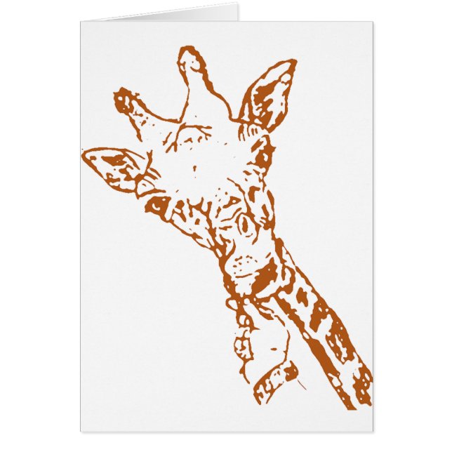 Giraff Hälsningskort (Framsidan)