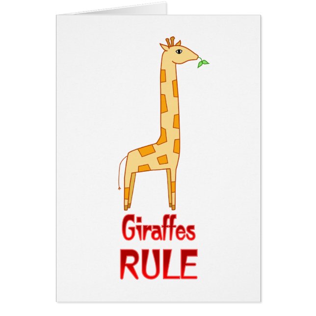 Giraff härskar hälsningskort (Framsidan)