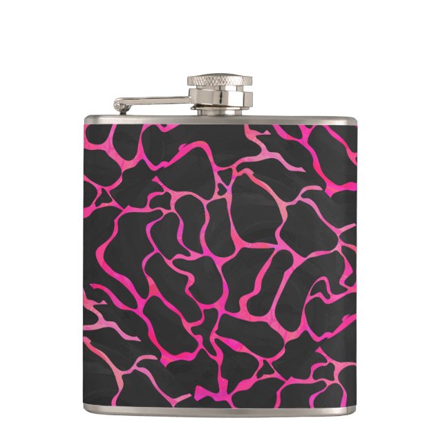 Giraff Hot Pink och Svart Tryck Fickplunta (Framsidan)