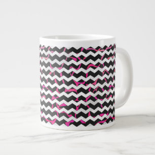 Giraff Hot Pink och Svarttryck Jumbo Mugg