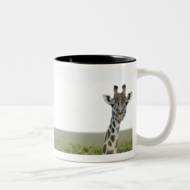Giraff i Kenya, afrika 2 Två-Tonad Mugg (Höger)
