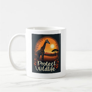 Giraff i savannen tanktopp kaffemugg