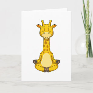 Giraff i yogameditation kort