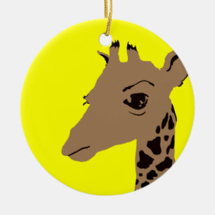 giraff julgransprydnad keramik