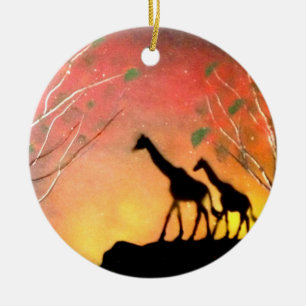 Giraff Julgransprydnad Keramik