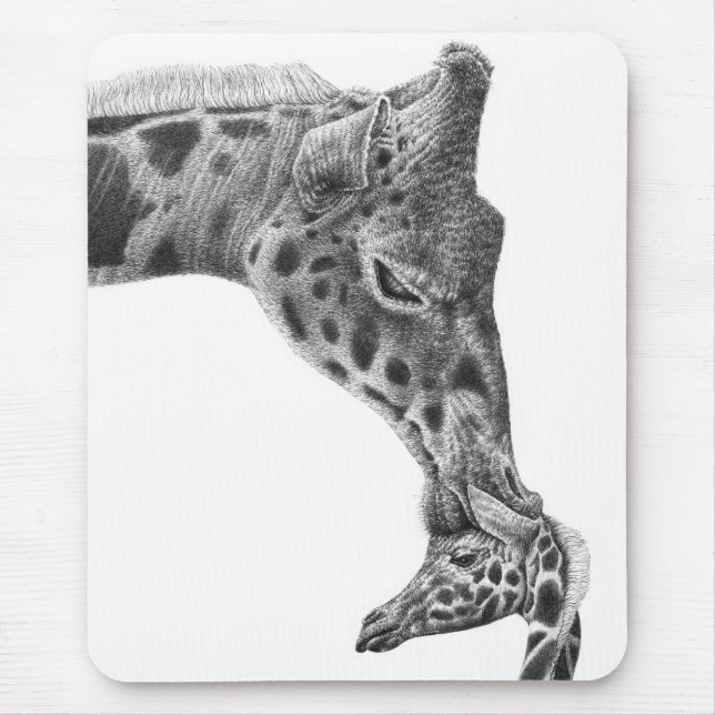 Giraff & kalv Mousepad Musmatta (Framsidan)