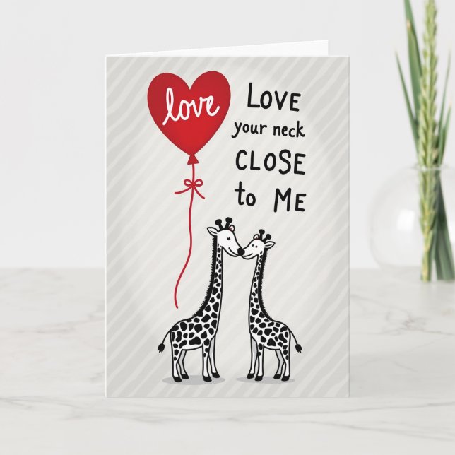 Giraff kärlek nära mig-kort kort (Framsida)