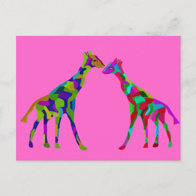 Giraff Kärlek Postkort Vykort (Framsida)