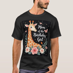 Giraff Mamma till Födelsedagsflickan Matchande Fam T Shirt