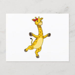 Giraff med band vykort