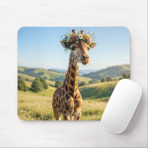 Giraff med blomkrona musmatta