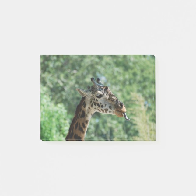 Giraff med en lång tunga post-it block (Framsida)