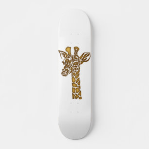 Giraff med etniska och stammässiga prydnadsförem mini skateboard bräda 18,5 cm