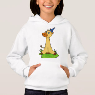Giraff med födelsedagsmössa t shirt