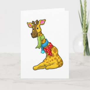Giraff med halsduk kort