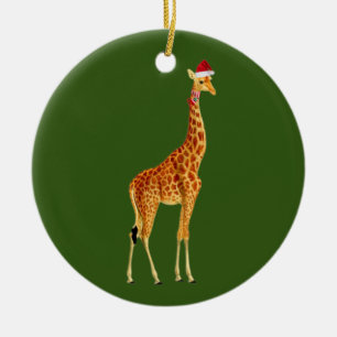 Giraff med Hat Scaft jul Julgransprydnad Keramik