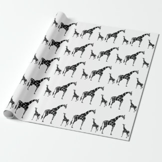 Giraff med kalven presentpapper