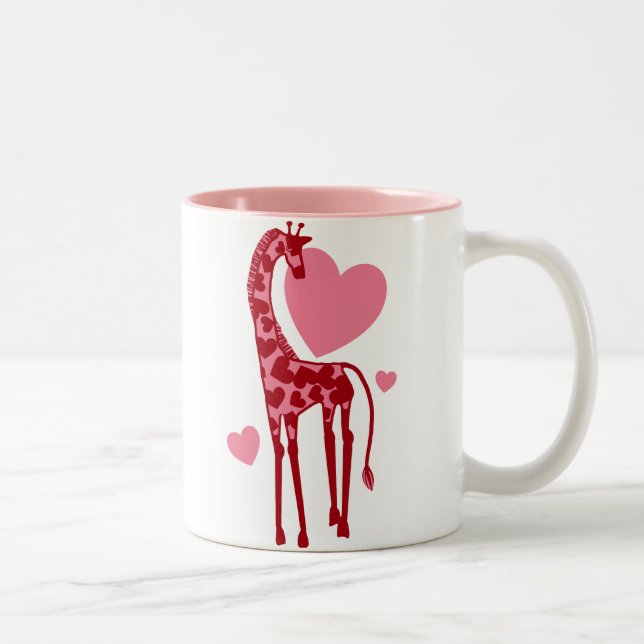 Giraff med kärlek Två-Tonad mugg (Höger)