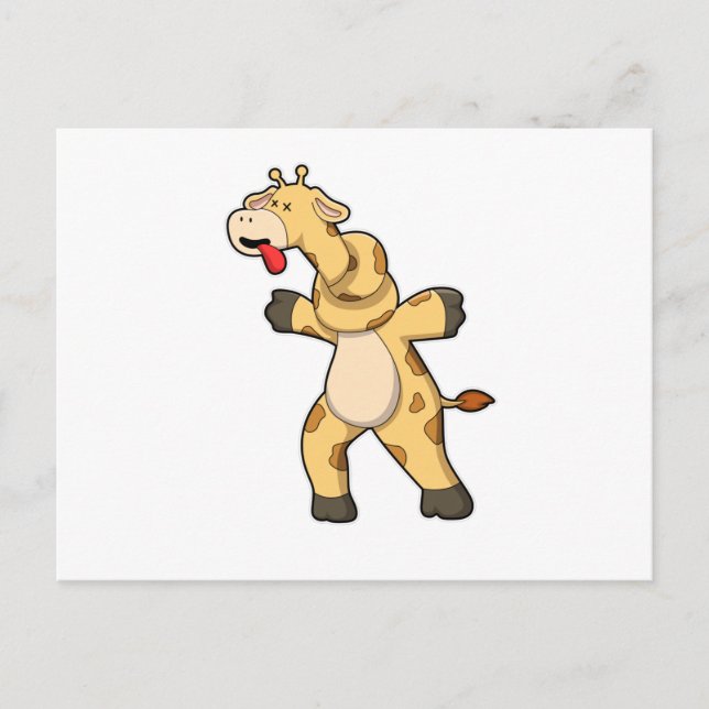 Giraff med klump i nacken vykort (Framsida)