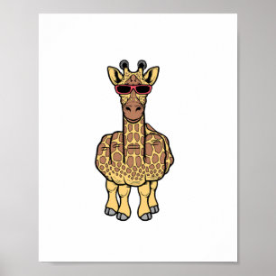 Giraff med långfinger Roligt Stötande Ohyfsat Safa Poster