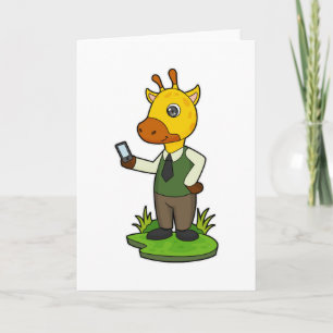 Giraff med mobil kort