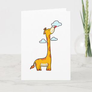 Giraff med moln kort