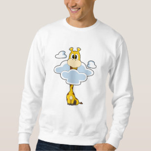 Giraff med moln lång ärmad tröja