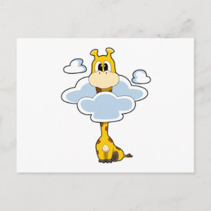 Giraff med moln vykort