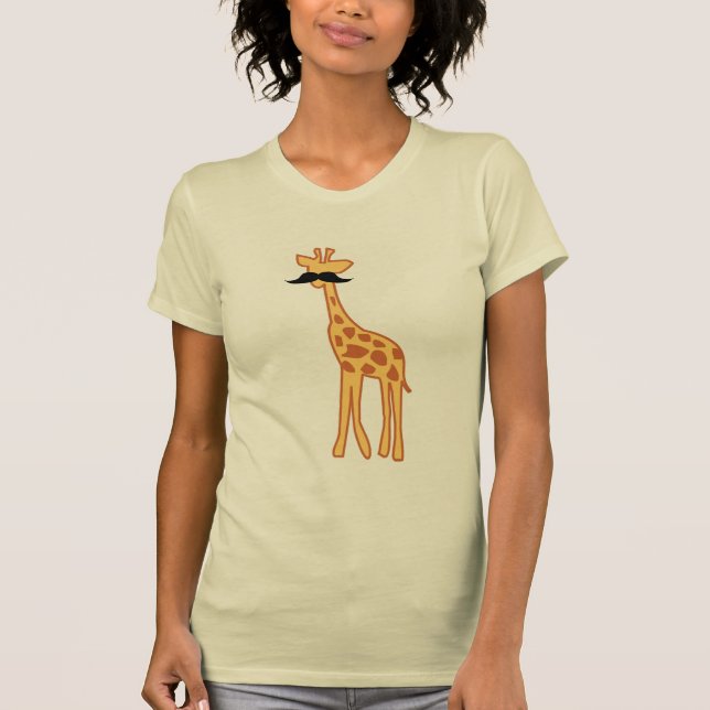Giraff med mustasch tee shirt (Framsida)