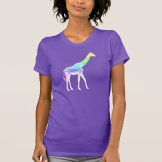Giraff med regnbågefläckar t-shirt