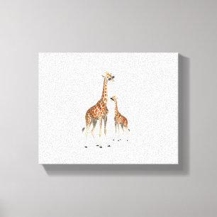 Giraff med solglasögon Djungelsafari Djur Giraf Canvastryck