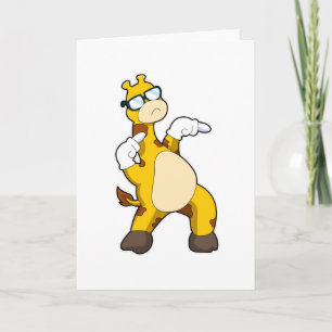 Giraff med solglasögon kort