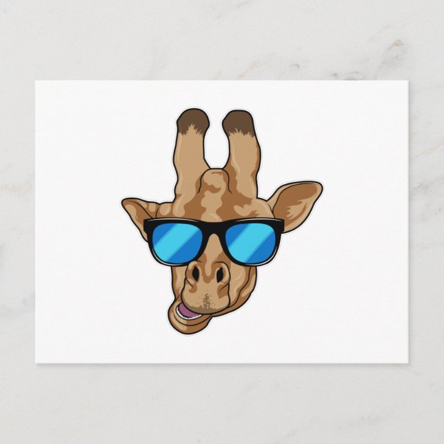 Giraff med solglasögon vykort (Framsida)