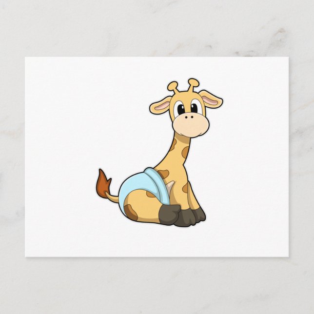 Giraff med underkläder vykort (Framsida)