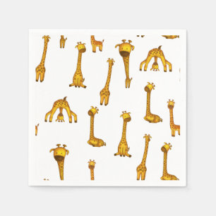 Giraff mönstrar den gulliga Minimalist baby showe Pappersservett