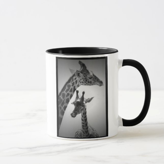 giraff, mor och barn mugg (Höger)