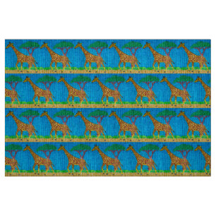 Giraff - Naturlig linneväv Tyg