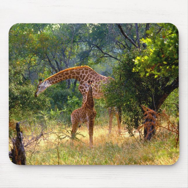 Giraff och baby Mousepad Musmatta (Framsidan)