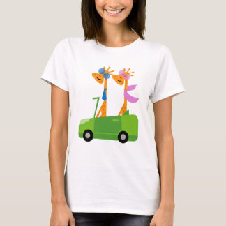 Giraff och bil tee shirt