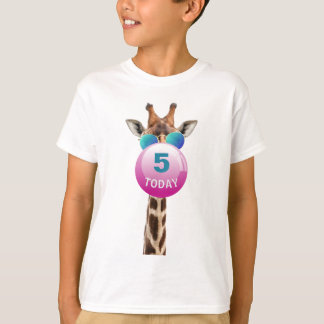 Giraff och Bubblegum för anpassningsbar kall Tee Shirt
